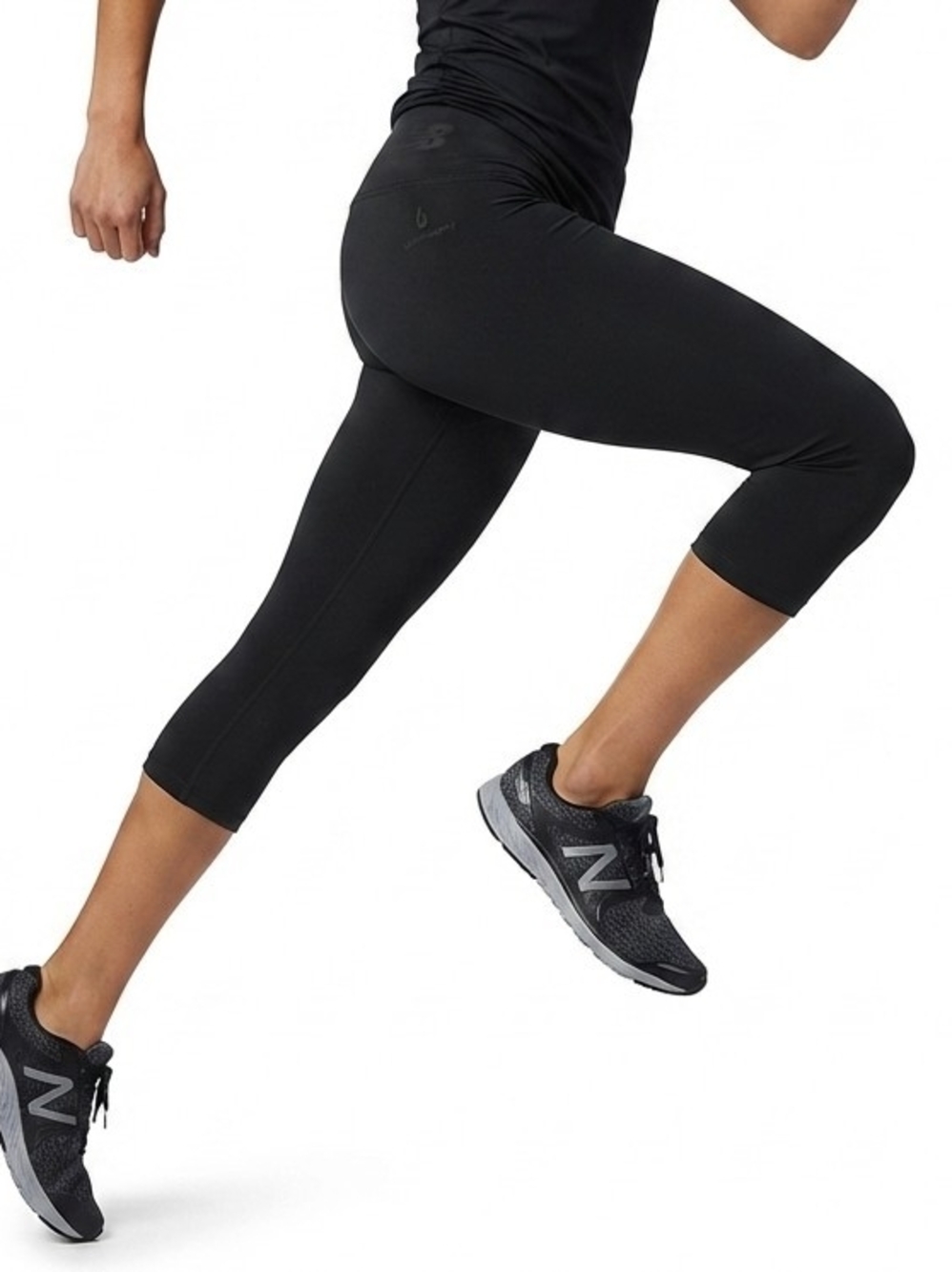 New Balance Lightningdry Black Performance Capri Leggings Athletic Size Large